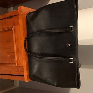 Chic Black Leather Tote Bag